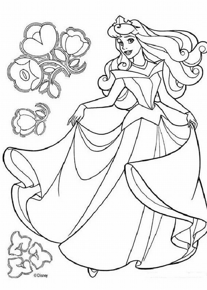 Disney Princess Coloring Pages for Kids 12