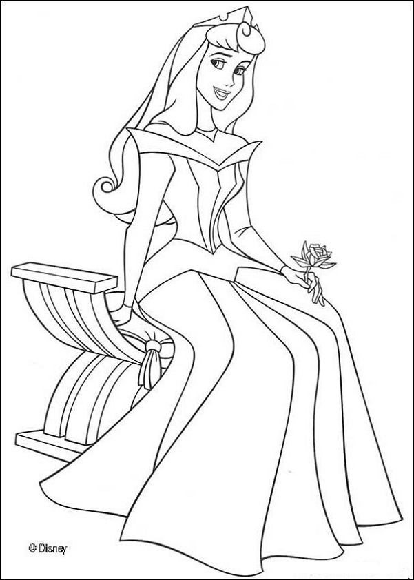 Disney Princess Coloring Pages for Kids 16