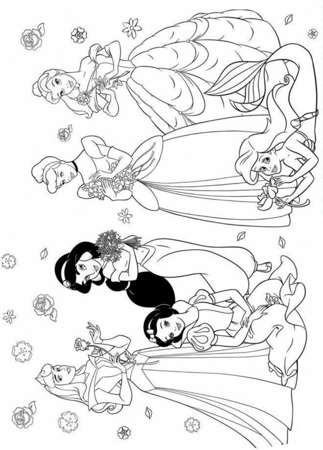 Disney Princess Coloring Pages for Kids 18