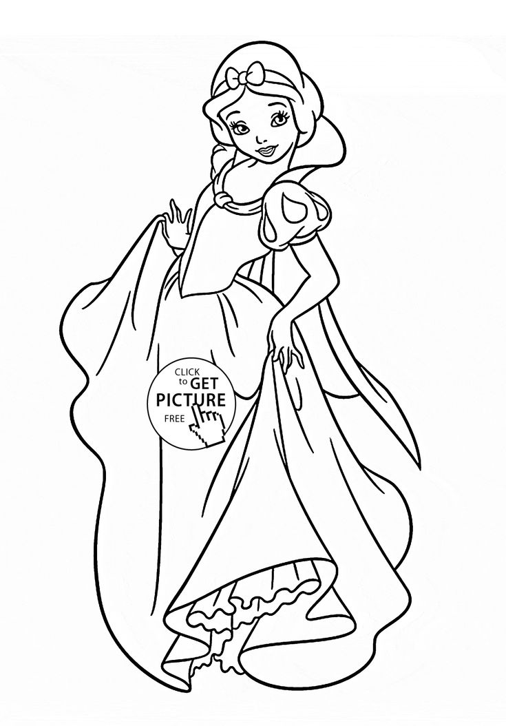 Disney Princess Coloring Pages for Kids 21