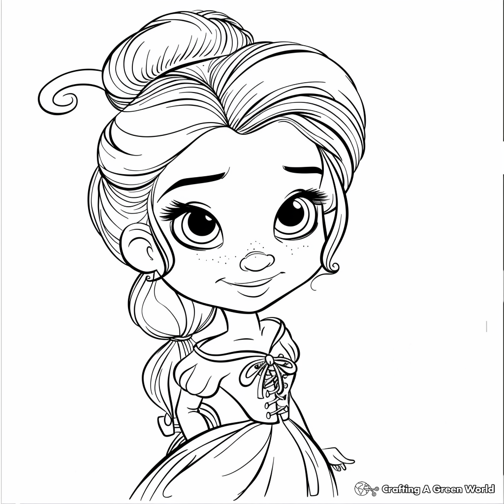 Disney Princess Coloring Pages for Kids 22