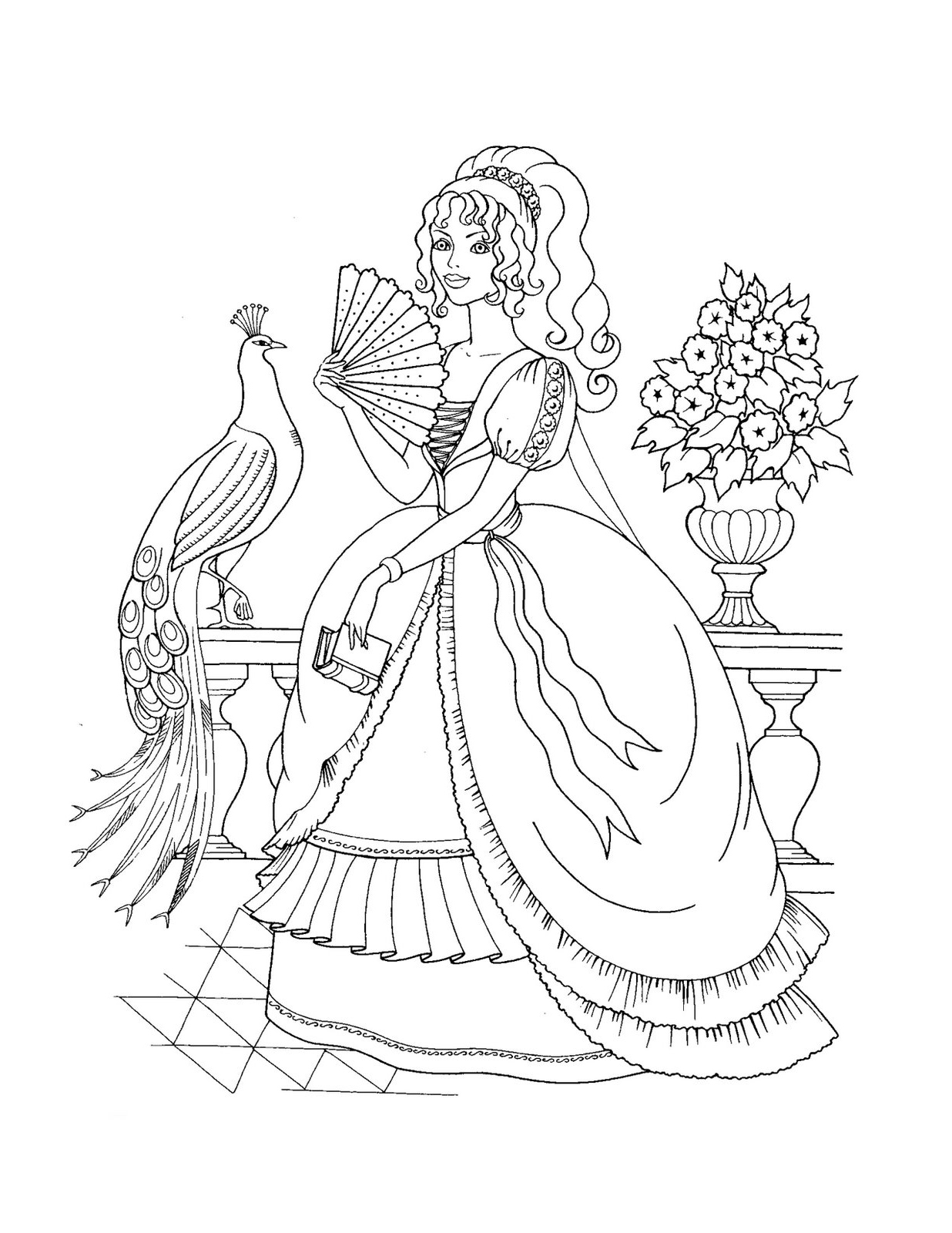 Disney Princess Coloring Pages for Kids 23