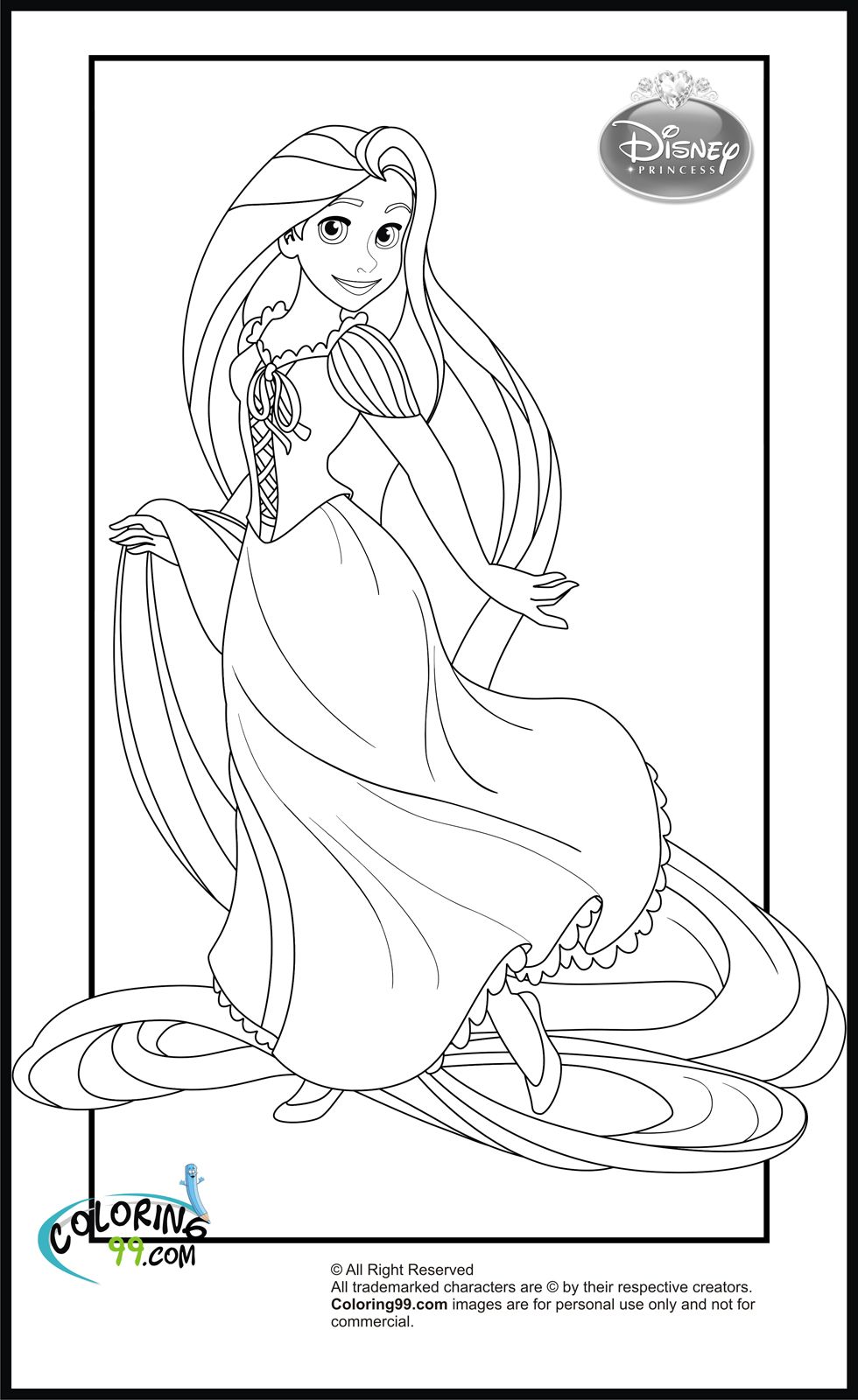 Disney Princess Coloring Pages for Kids 27