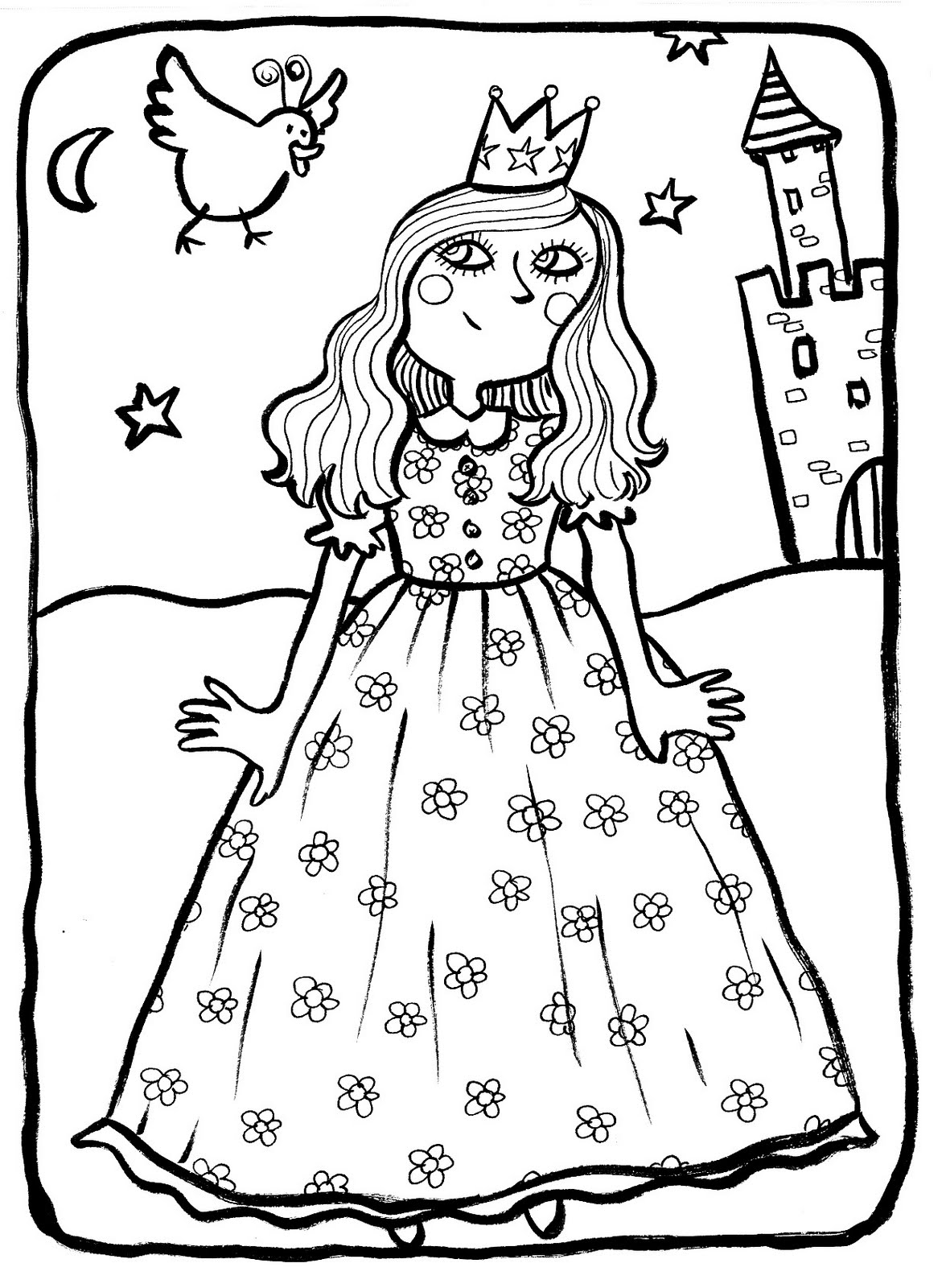 Disney Princess Coloring Pages for Kids 28