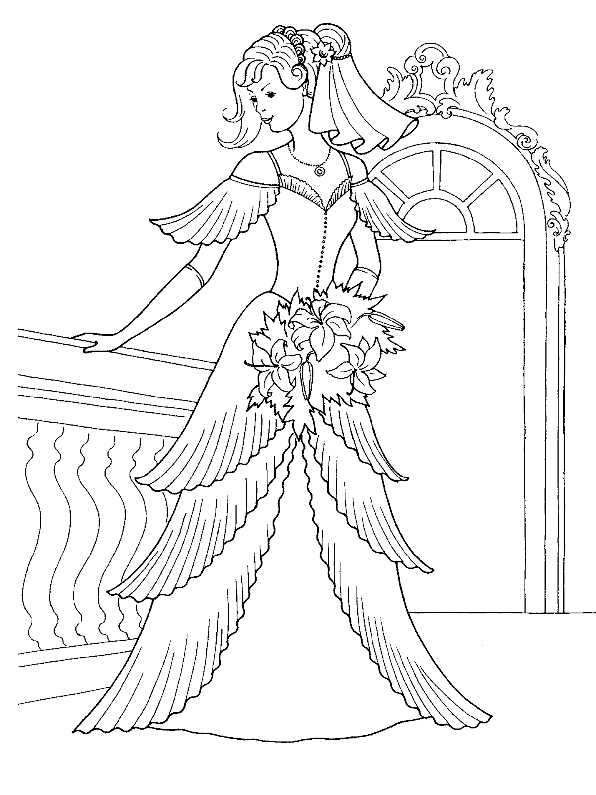 Disney Princess Coloring Pages for Kids 30