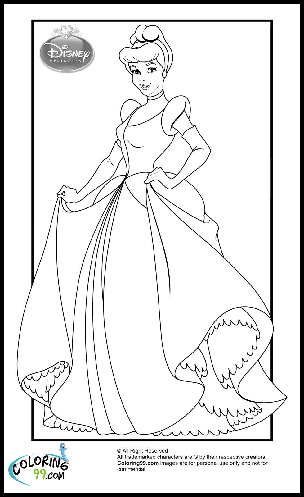 Disney Princess Coloring Pages for Kids 31