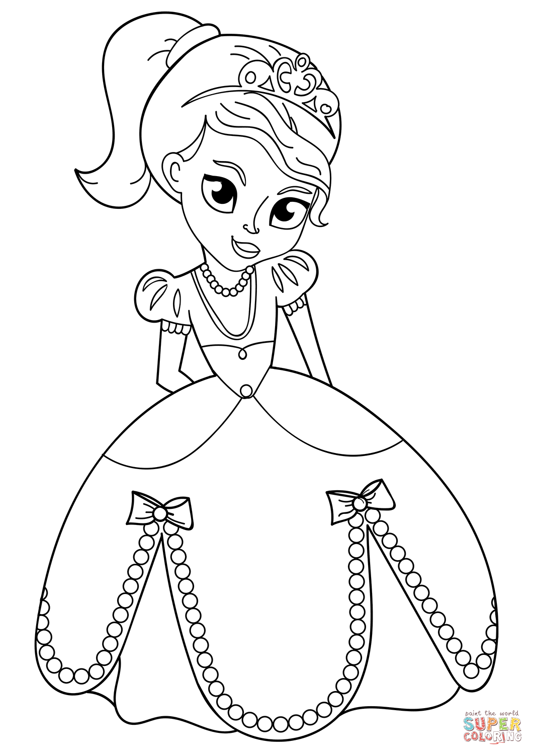 Disney Princess Coloring Pages for Kids 4