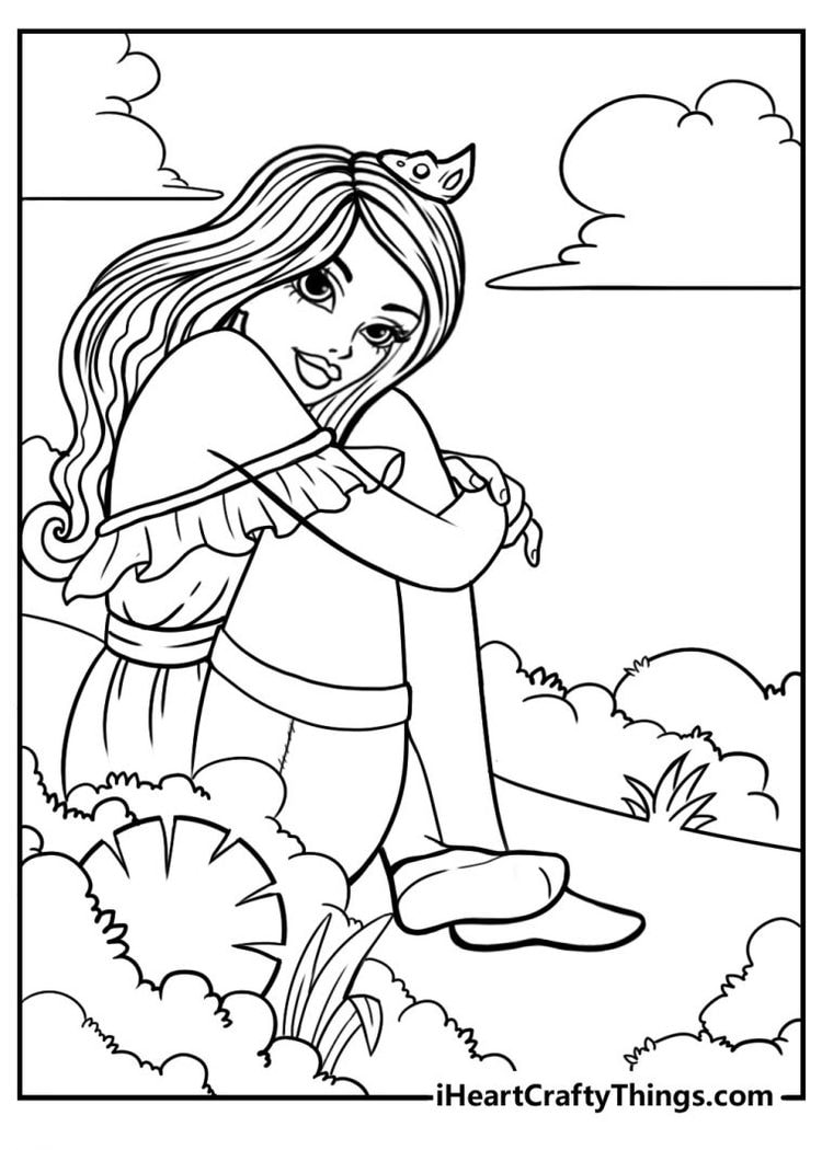 Disney Princess Coloring Pages for Kids 40