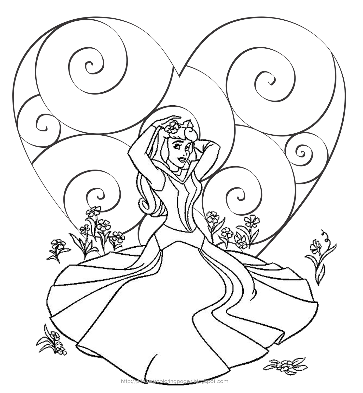 Disney Princess Coloring Pages for Kids 41