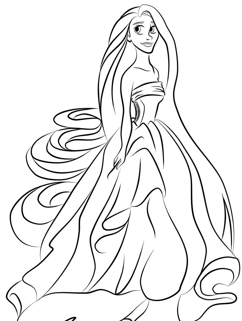 Disney Princess Coloring Pages for Kids 44