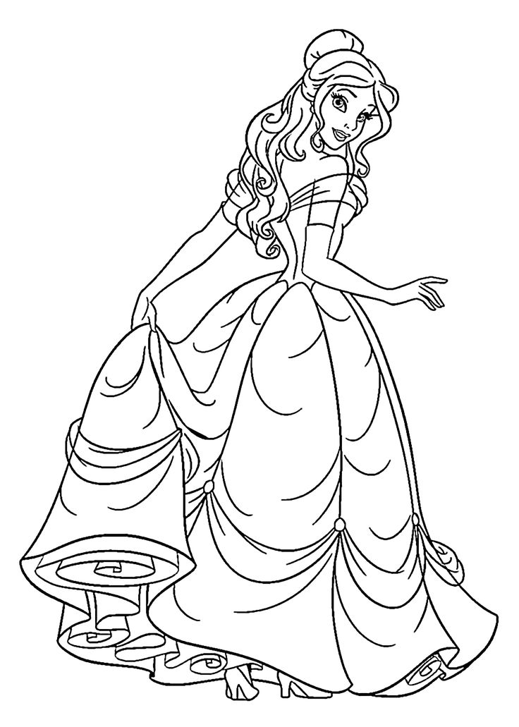 Disney Princess Coloring Pages for Kids 46