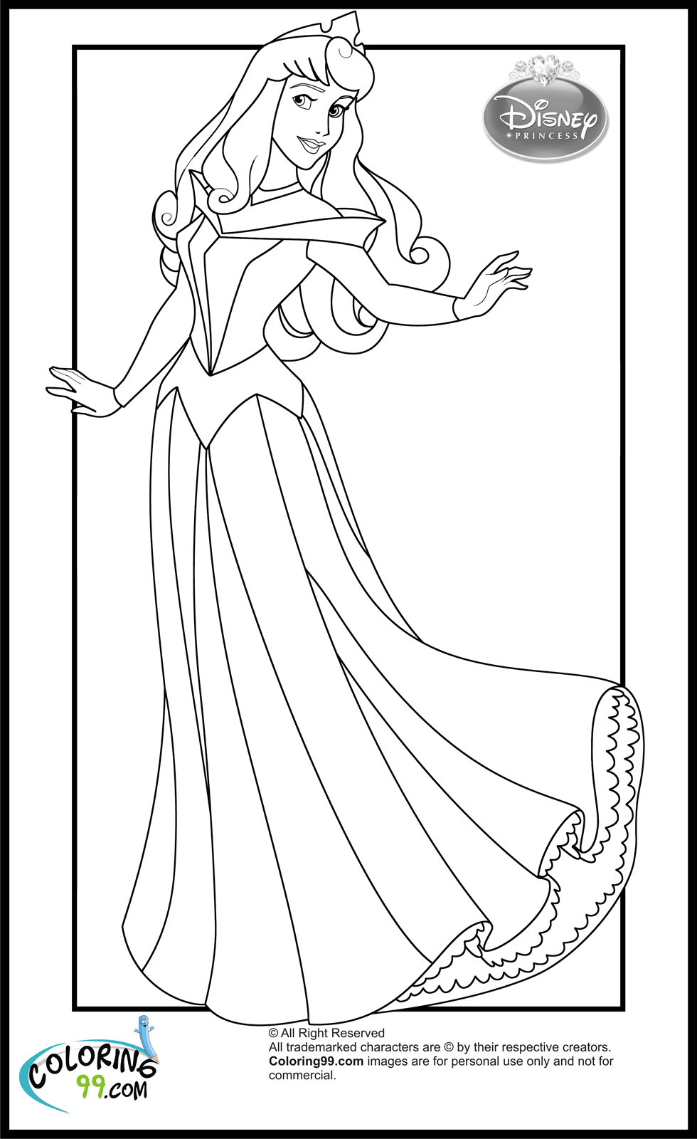 Disney Princess Coloring Pages for Kids 49