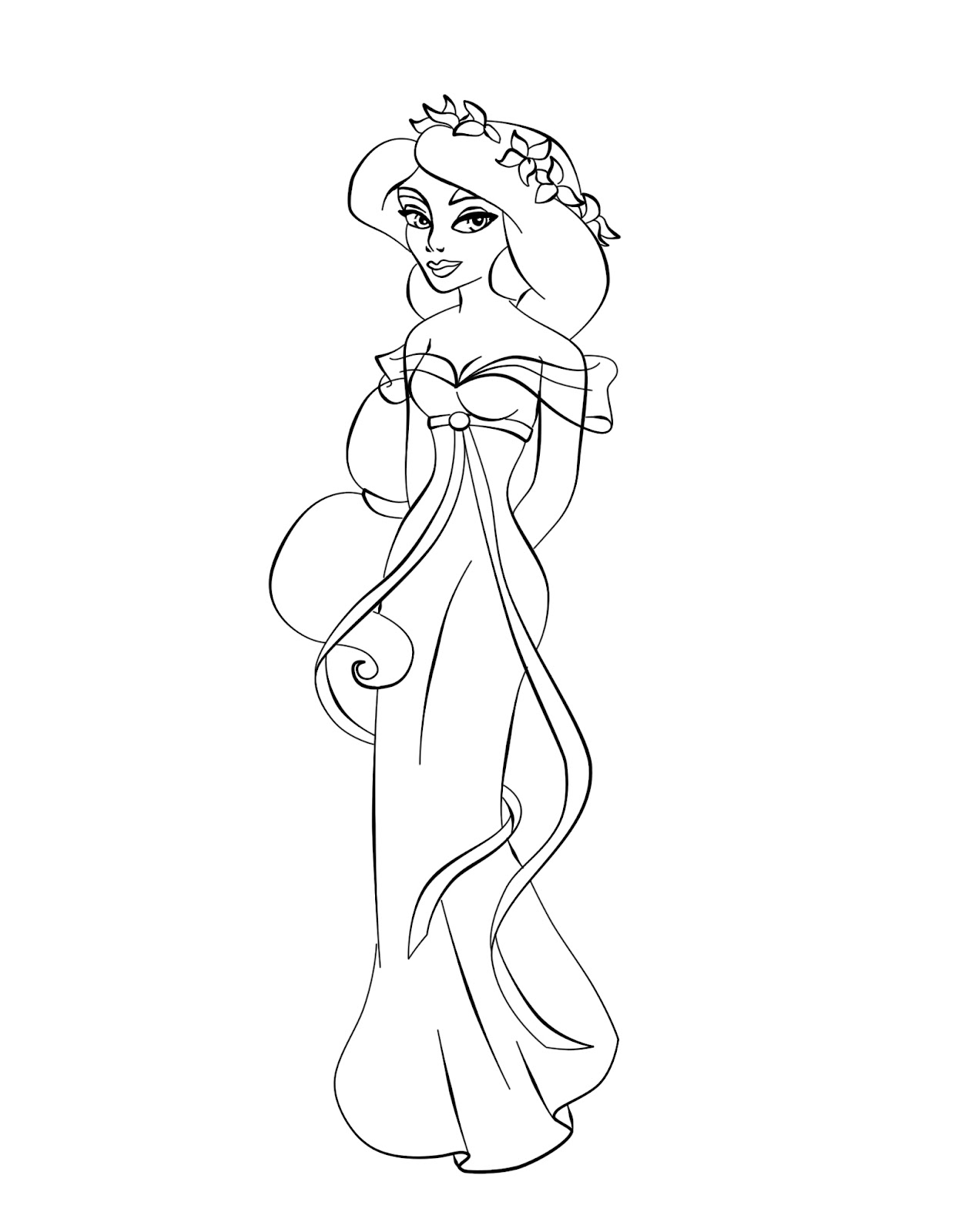 Disney Princess Coloring Pages for Kids 50