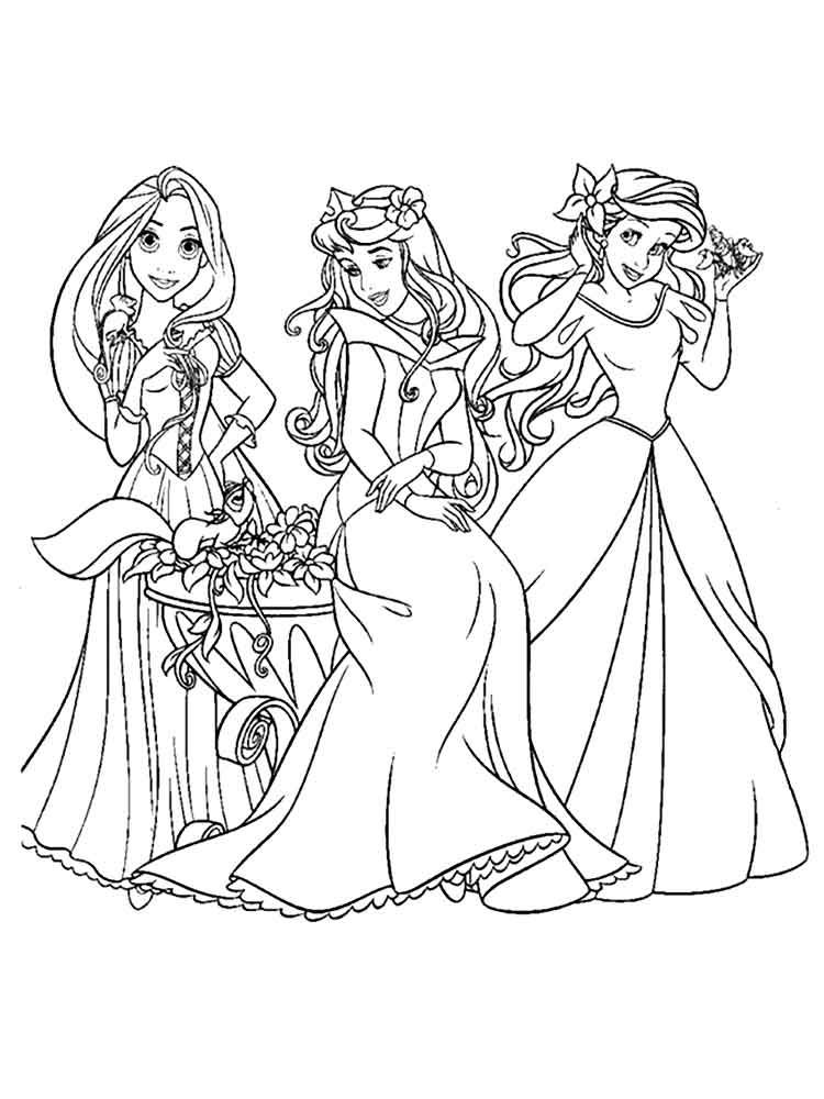 Disney Princess Coloring Pages for Kids 6