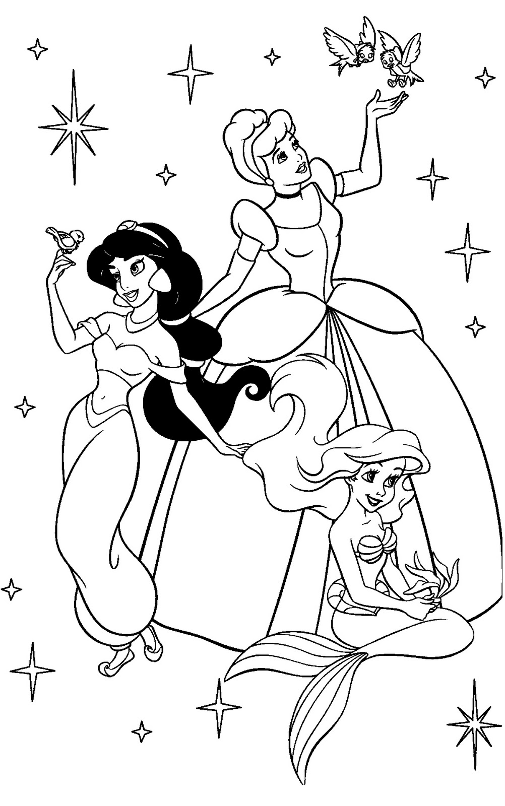 Disney Princess Coloring Pages for Kids 63