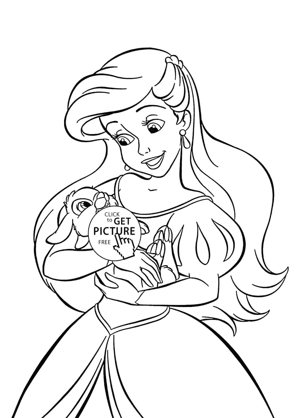 Disney Princess Coloring Pages for Kids 64