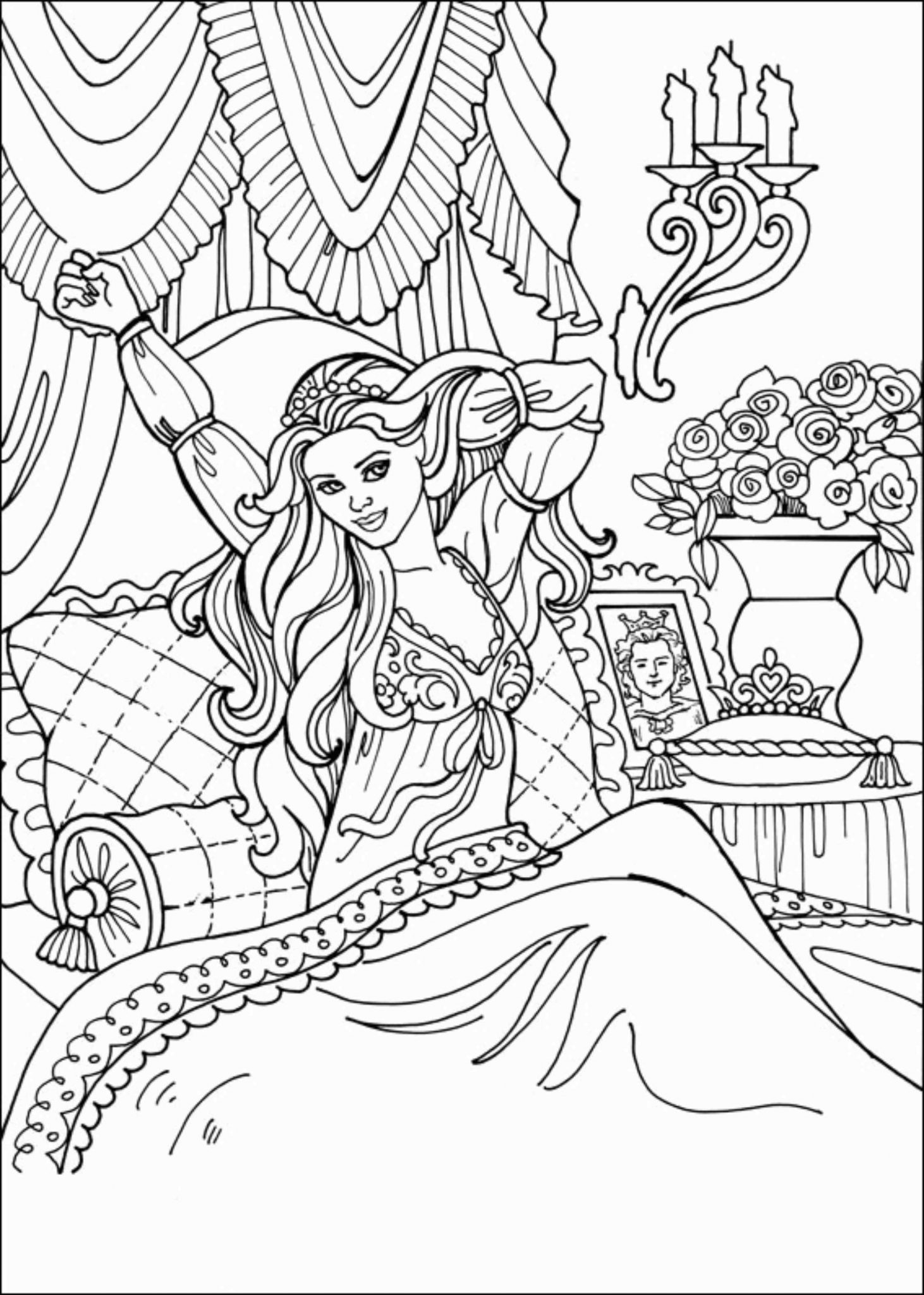 Disney Princess Coloring Pages for Kids 7