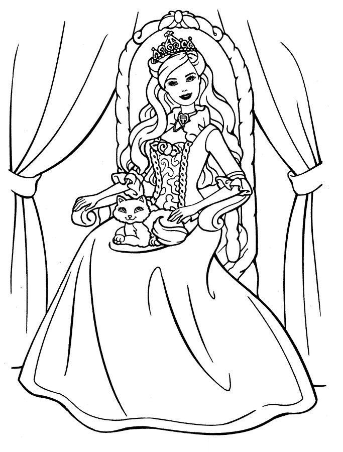 Disney Princess Coloring Pages for Kids 77