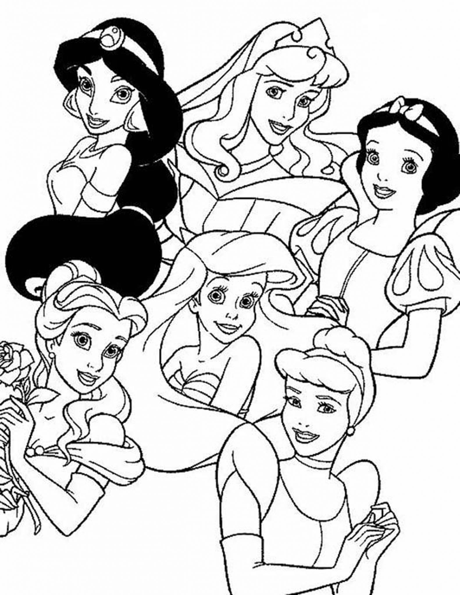 Disney Princess Coloring Pages for Kids 82