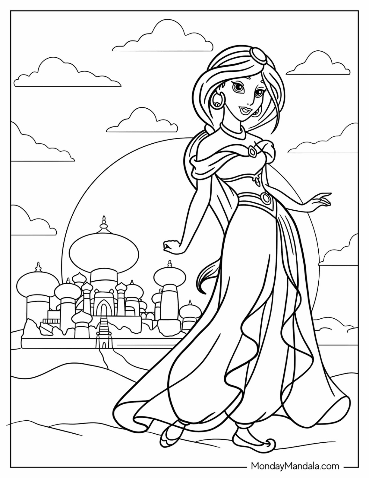 Disney Princess Coloring Pages for Kids 88