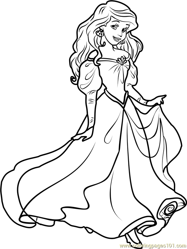 Disney Princess Coloring Pages for Kids 90