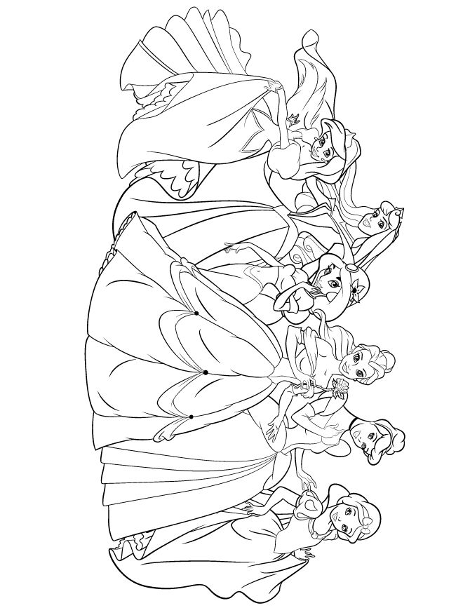 Disney Princess Coloring Pages for Kids 95