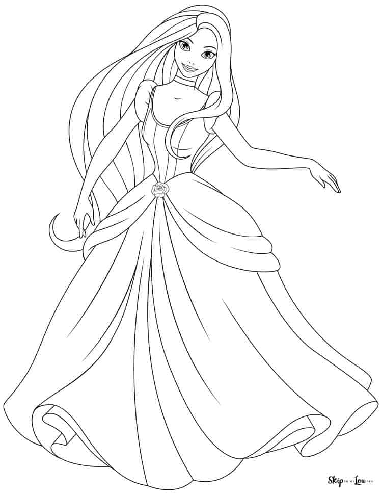 Disney Princess Coloring Pages for Kids 99