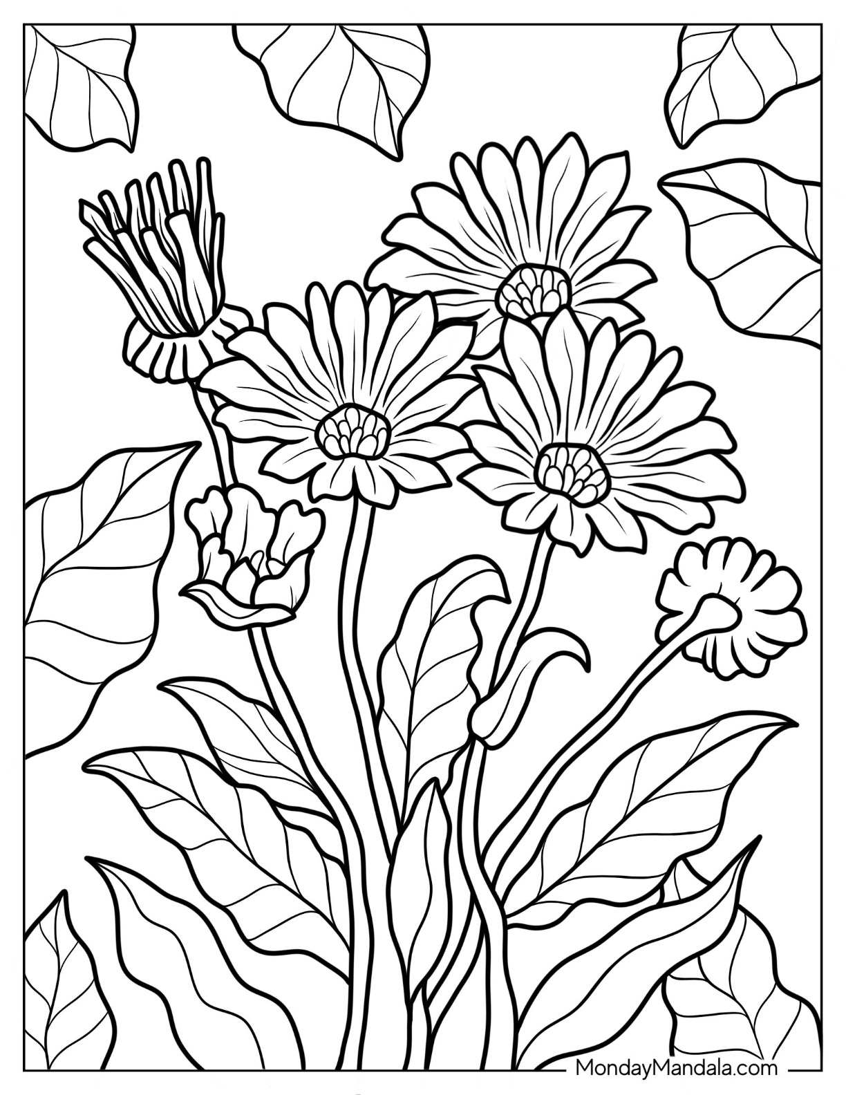 Flowers Coloring Pages: 180+ Blooming Beauties to Brighten Your Day 162