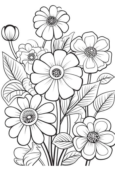 Flowers Coloring Pages: 180+ Blooming Beauties to Brighten Your Day 179