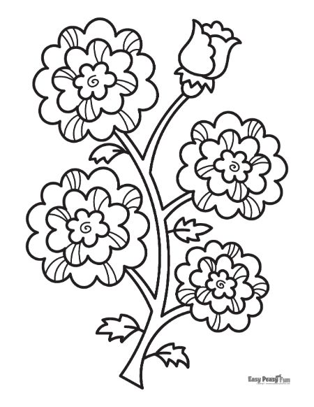 Flowers Coloring Pages: 180+ Blooming Beauties to Brighten Your Day 53