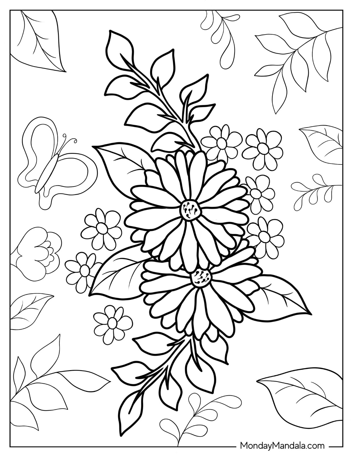 Flowers Coloring Pages: 180+ Blooming Beauties to Brighten Your Day 77