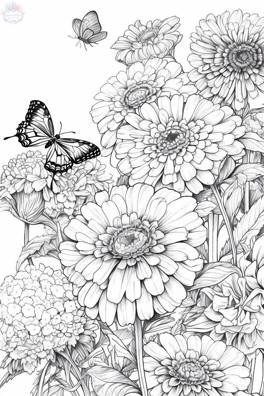 Flowers Coloring Pages: 180+ Blooming Beauties to Brighten Your Day 9