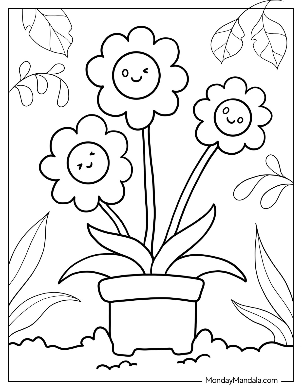 Flowers Coloring Pages: 180+ Blooming Beauties to Brighten Your Day 95