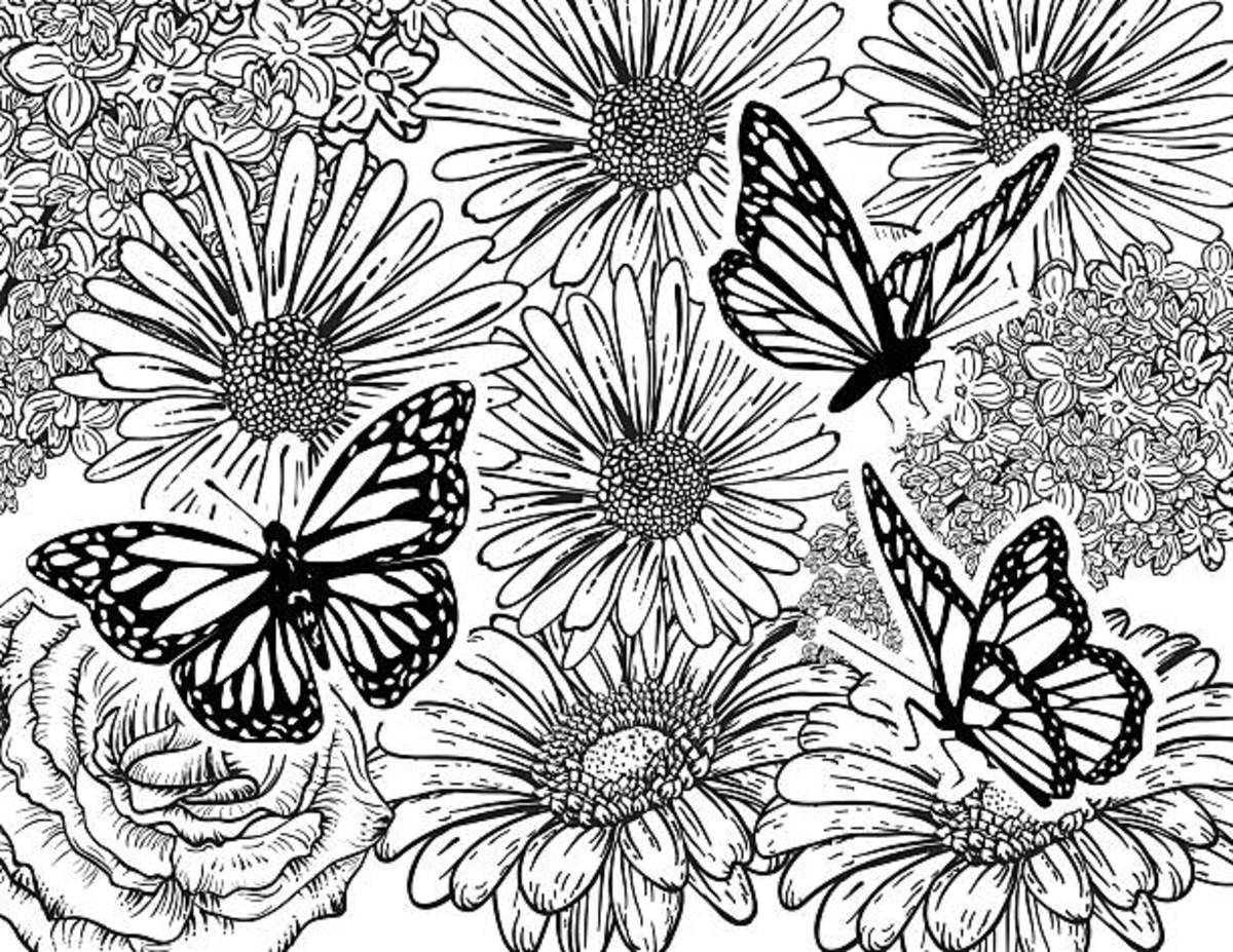 Garden Flowers Coloring Pages for Adults Unique 100