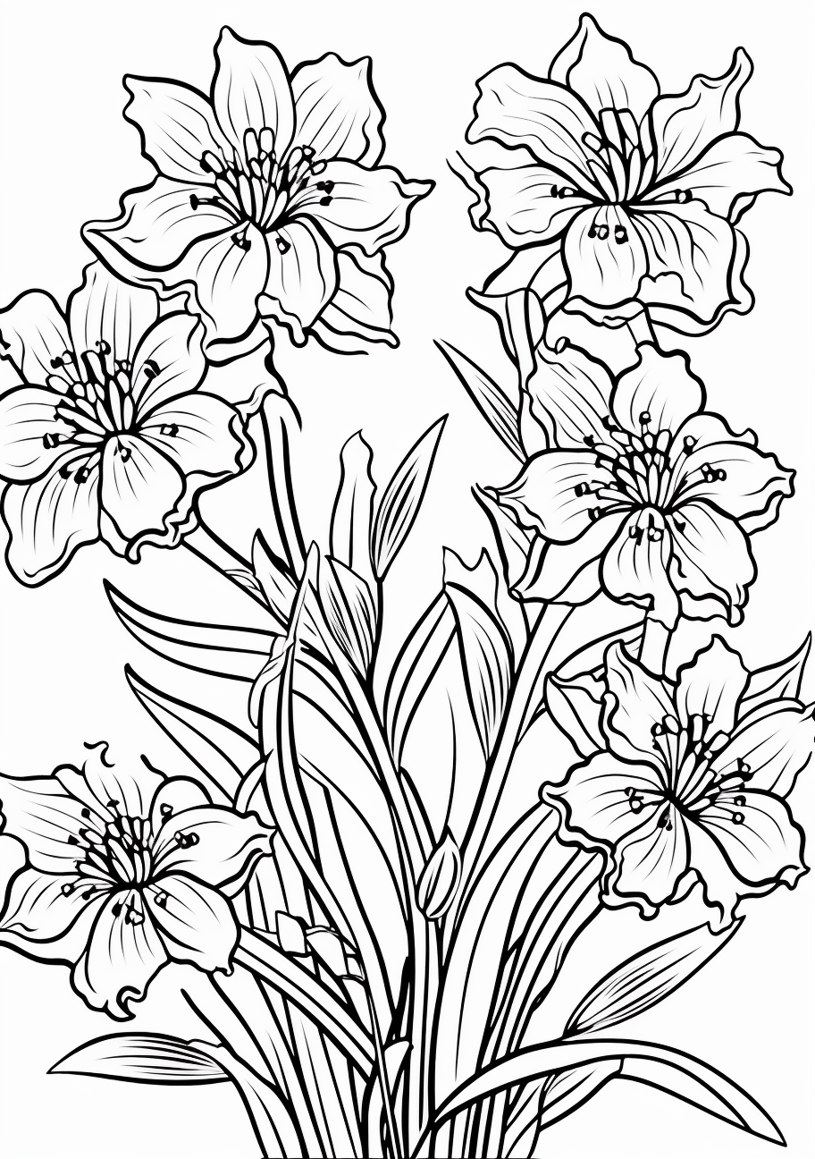 Garden Flowers Coloring Pages for Adults Unique 109