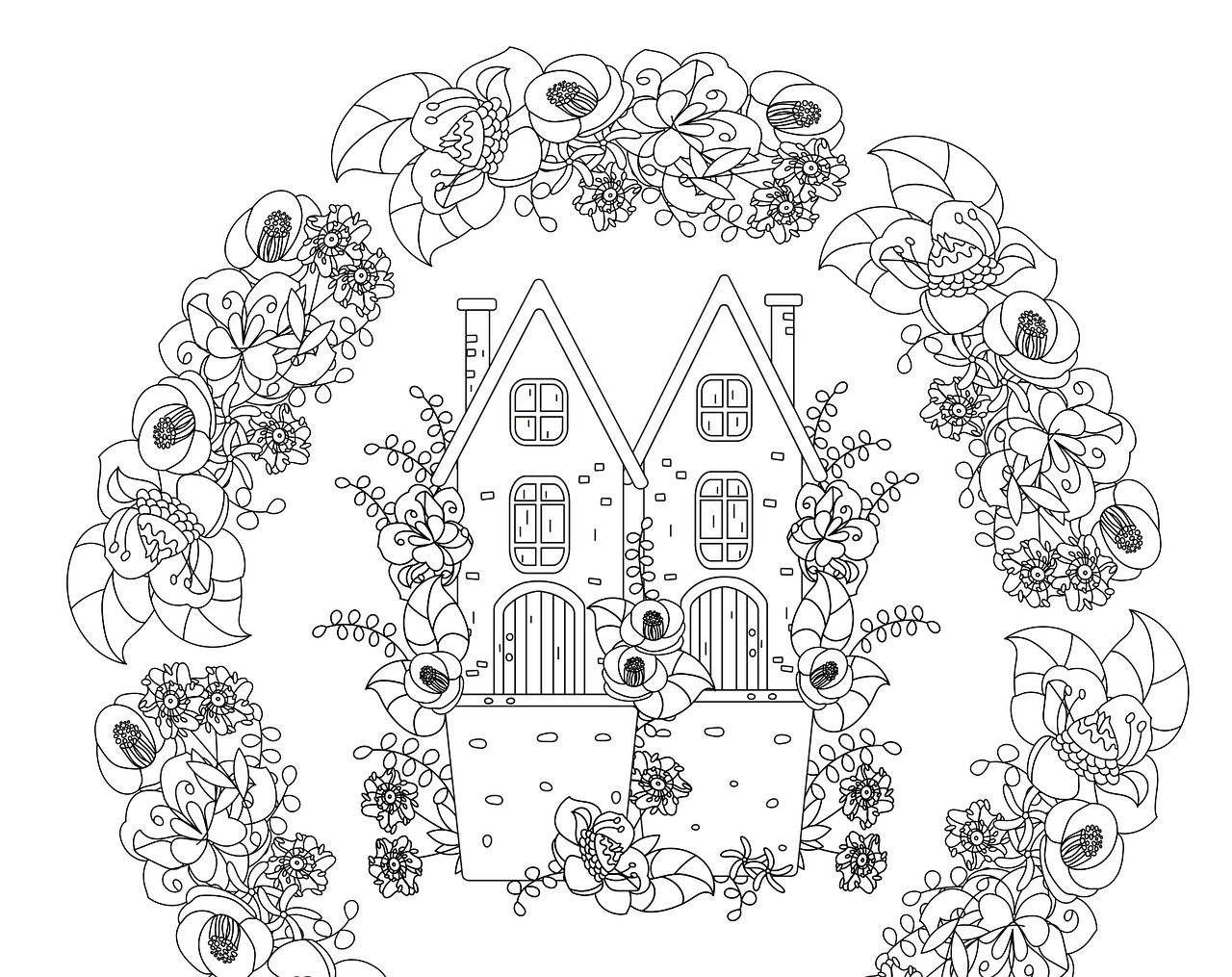 Garden Flowers Coloring Pages for Adults Unique 117