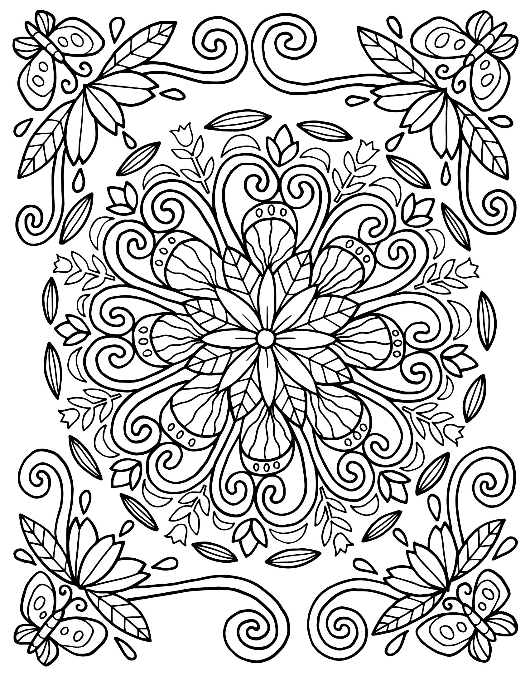 Garden Flowers Coloring Pages for Adults Unique 119