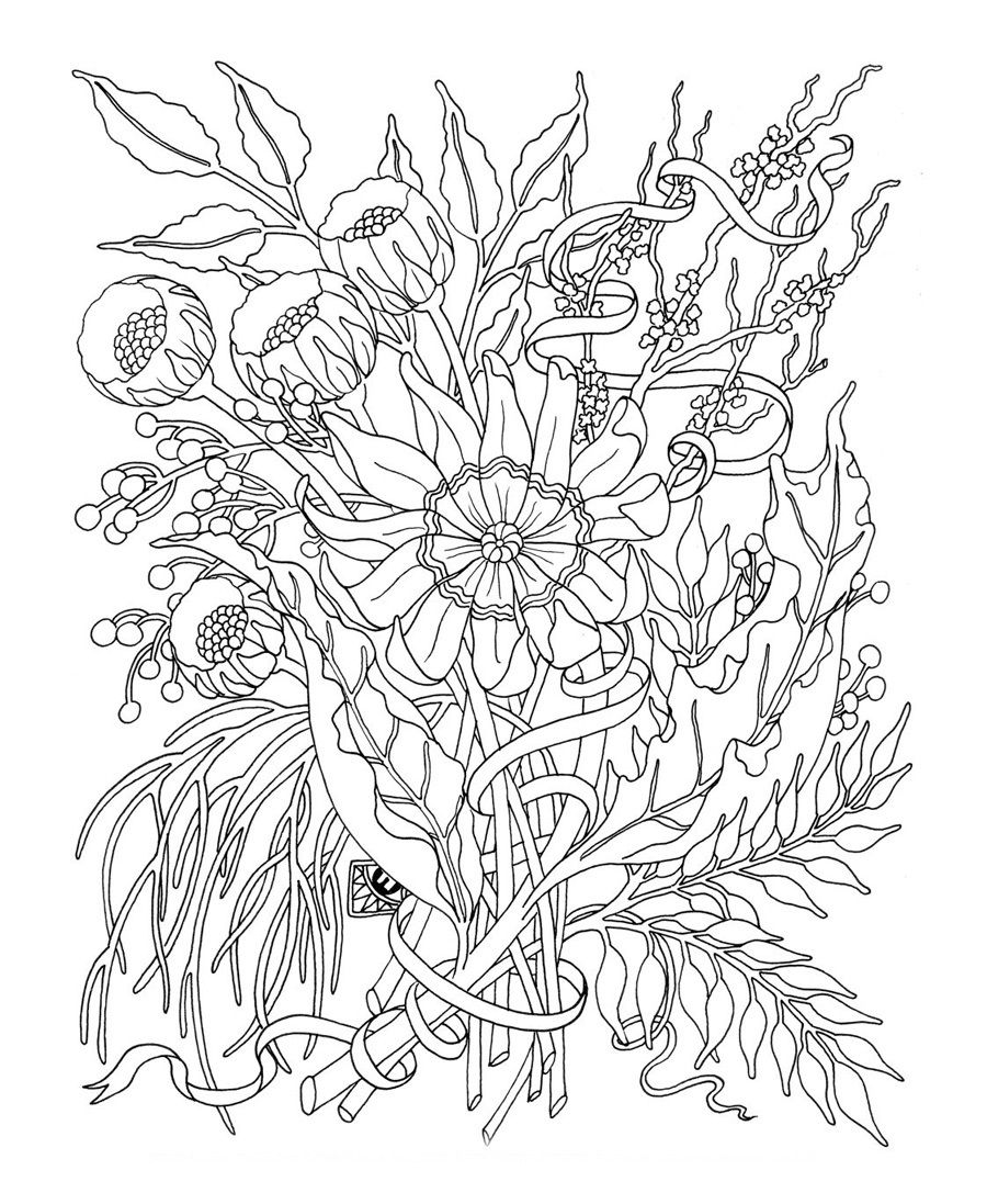 Garden Flowers Coloring Pages for Adults Unique 12