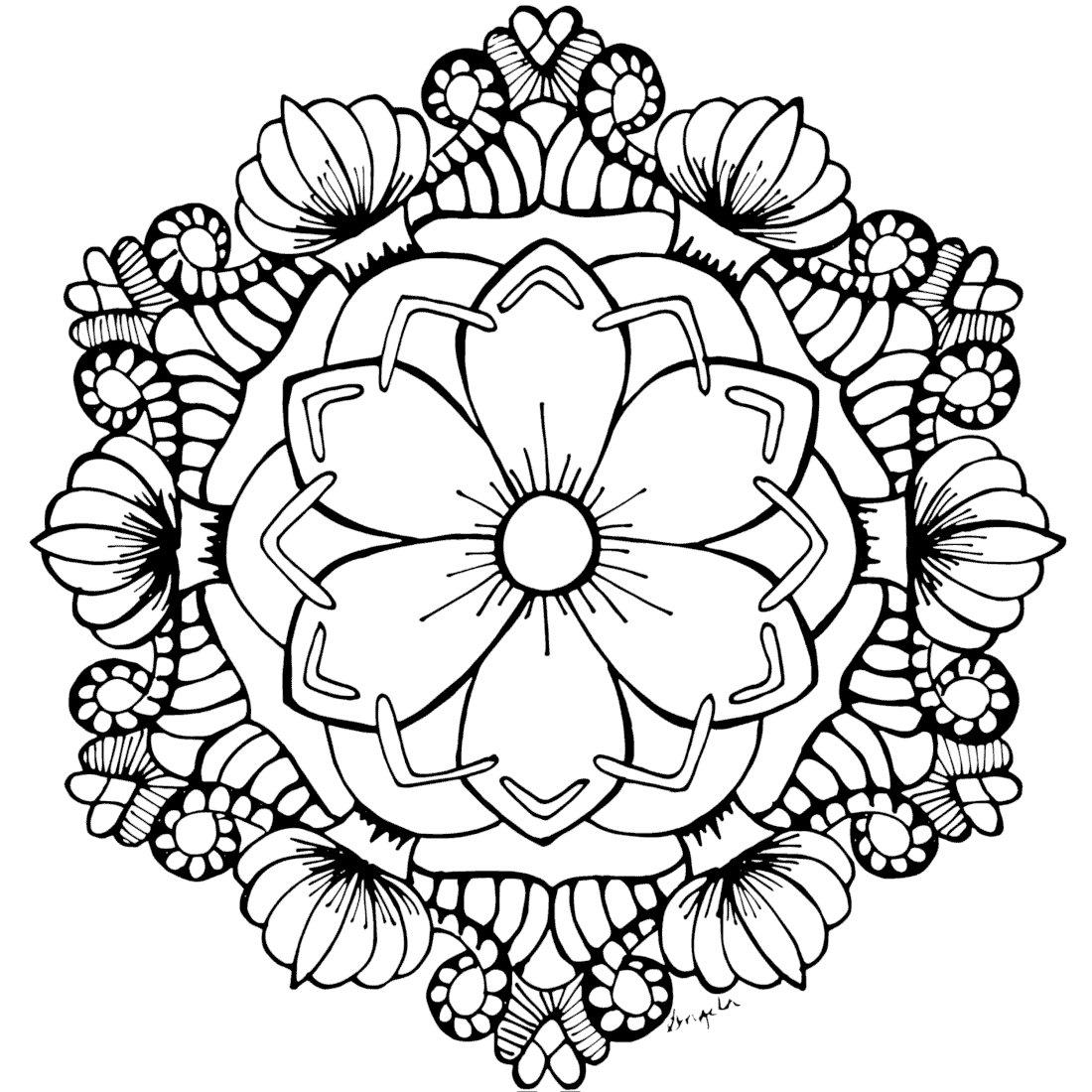 Garden Flowers Coloring Pages for Adults Unique 122