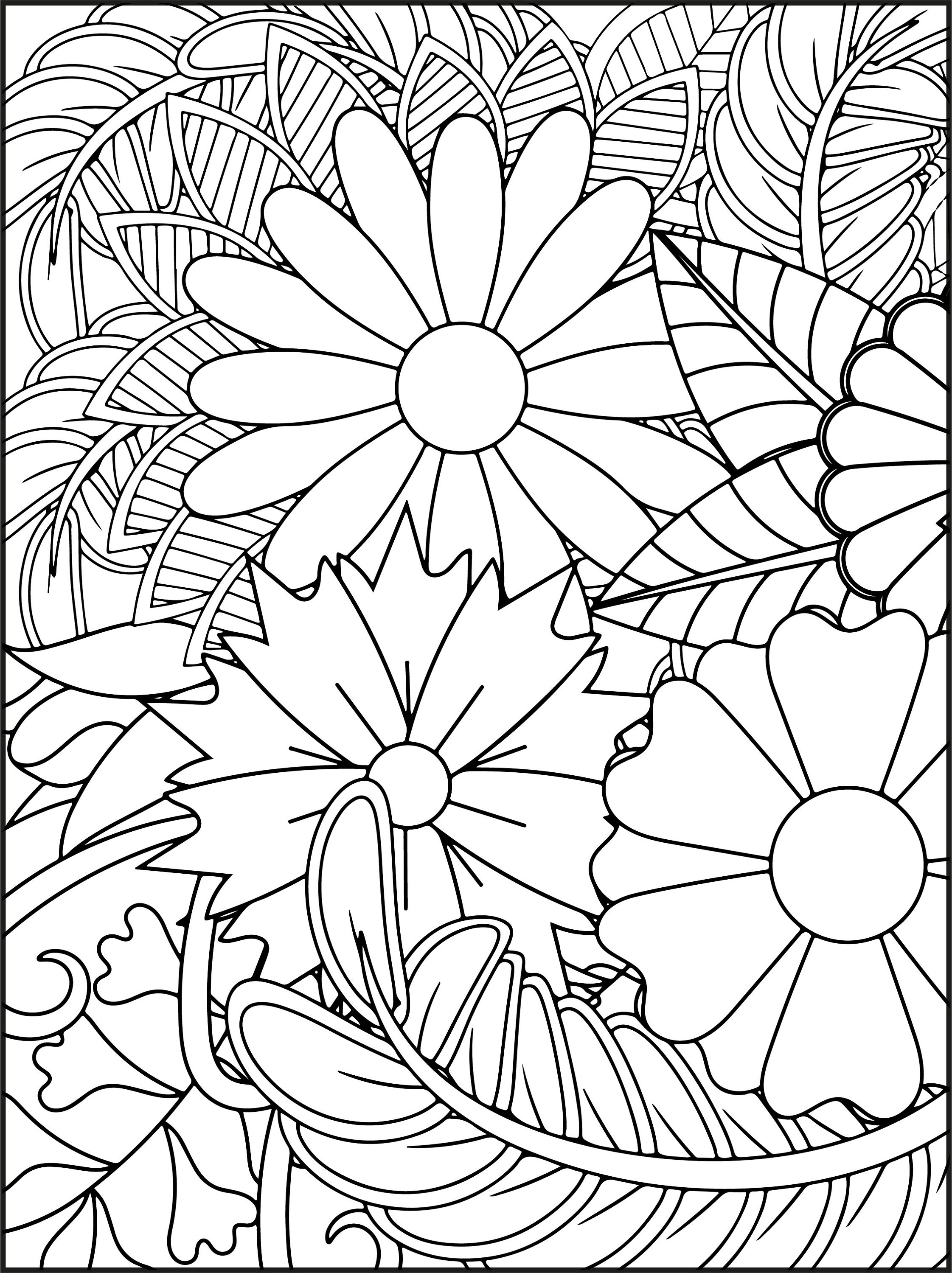 Garden Flowers Coloring Pages for Adults Unique 124