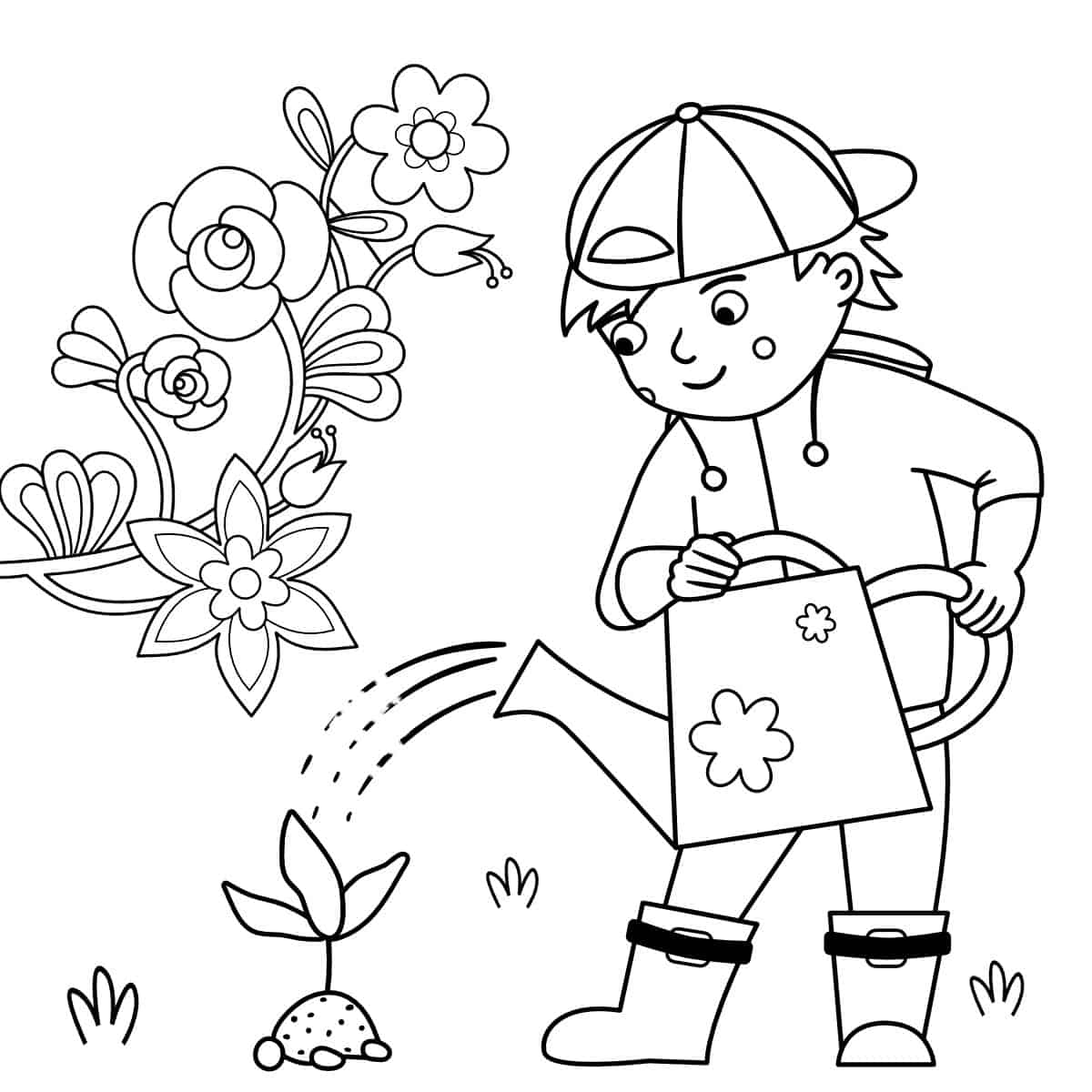 Garden Flowers Coloring Pages for Adults Unique 125