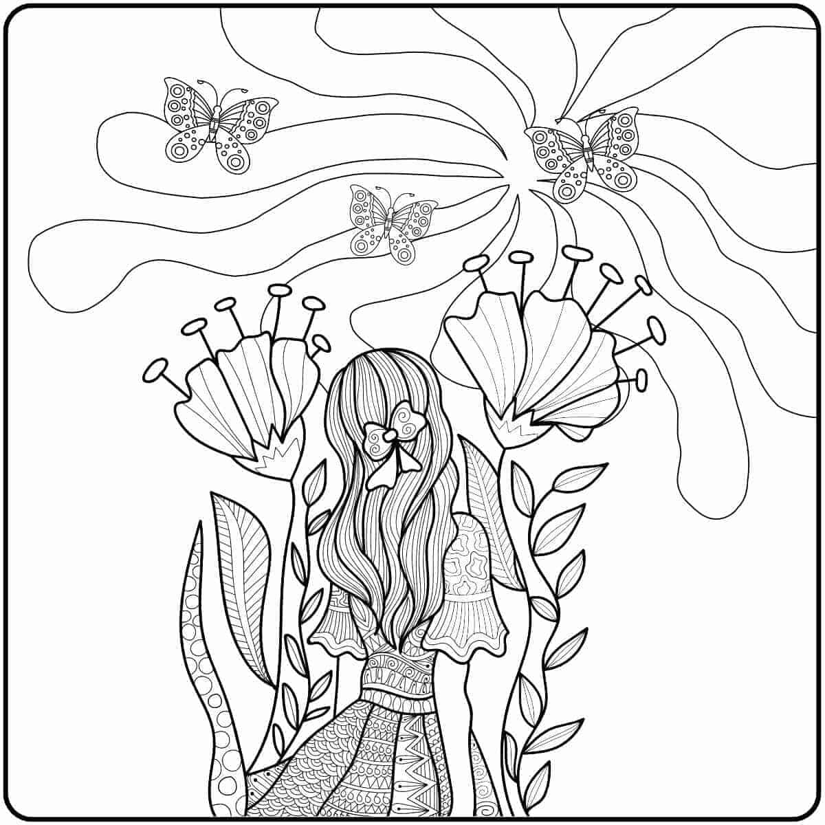 Garden Flowers Coloring Pages for Adults Unique 19