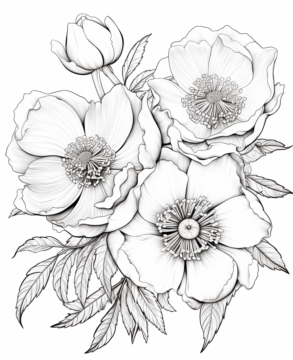 Garden Flowers Coloring Pages for Adults Unique 24