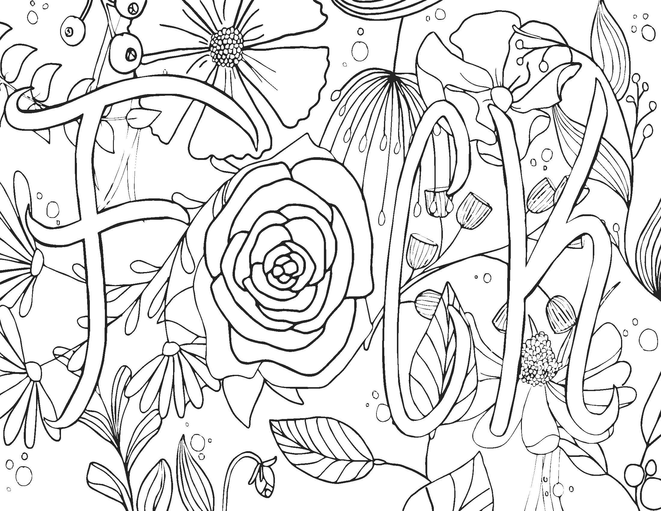 Garden Flowers Coloring Pages for Adults Unique 3