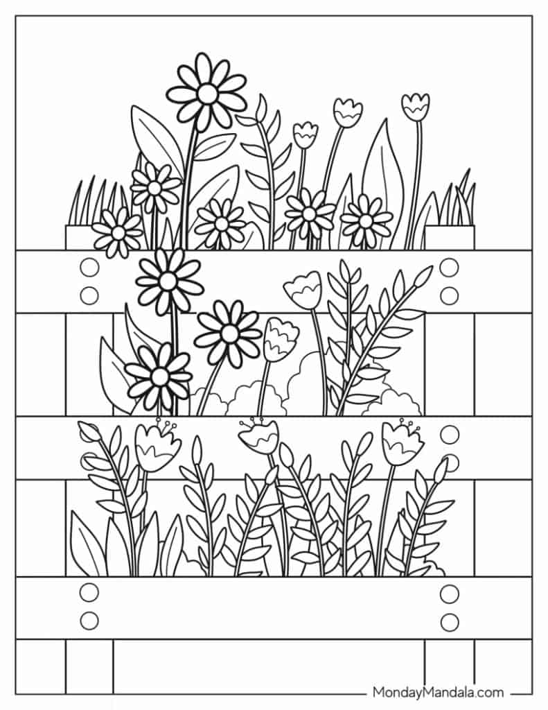 Garden Flowers Coloring Pages for Adults Unique 50