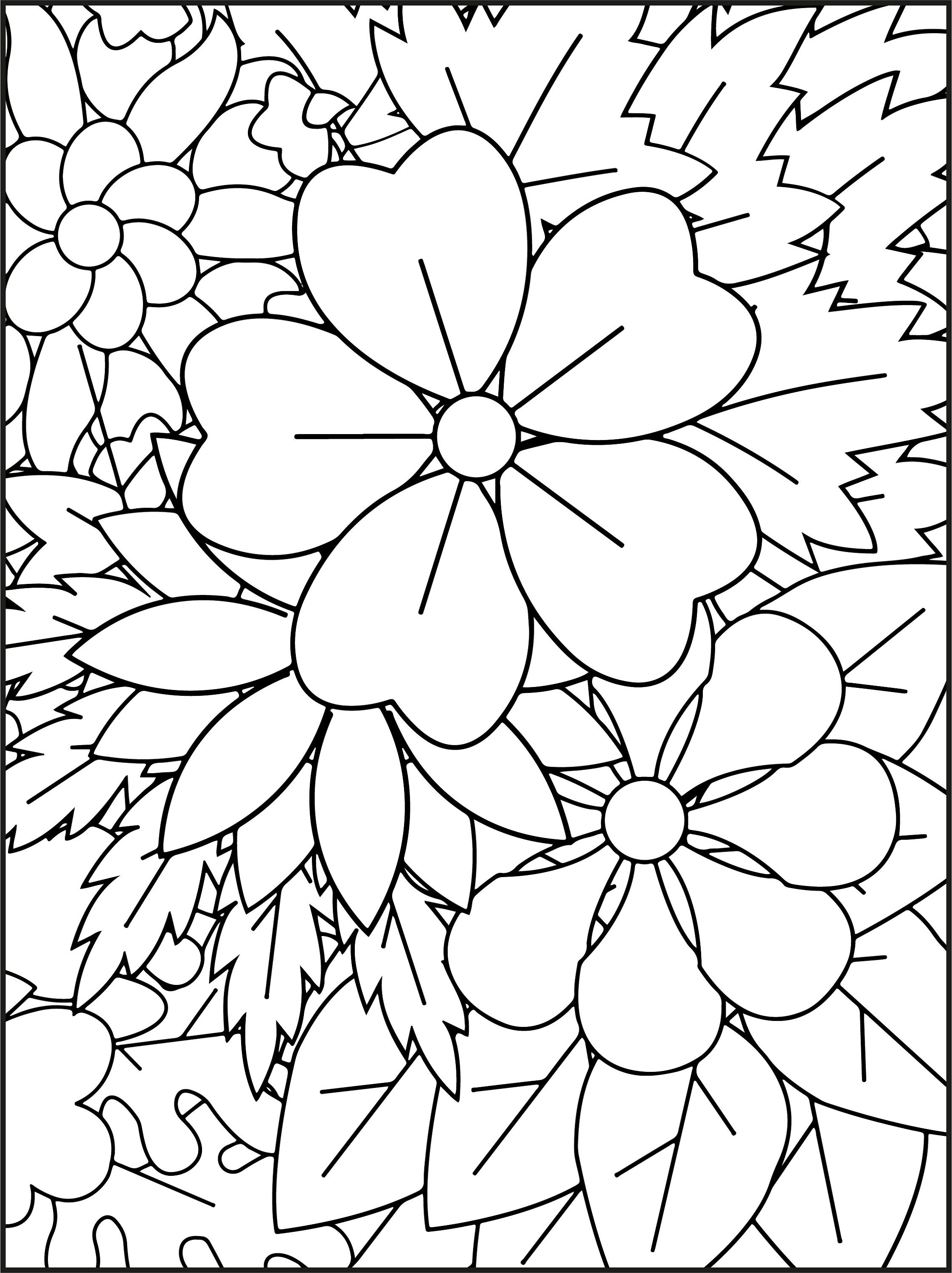 Garden Flowers Coloring Pages for Adults Unique 56