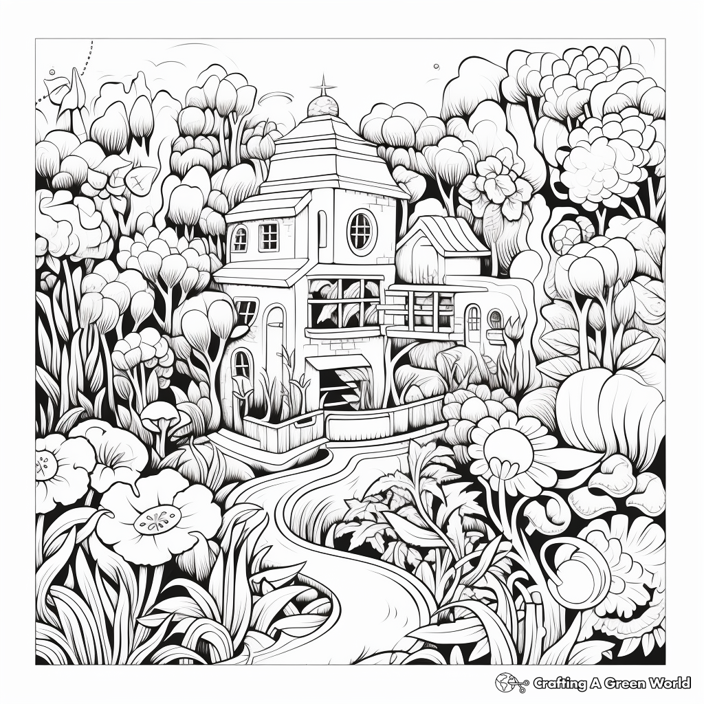 Garden Flowers Coloring Pages for Adults Unique 65