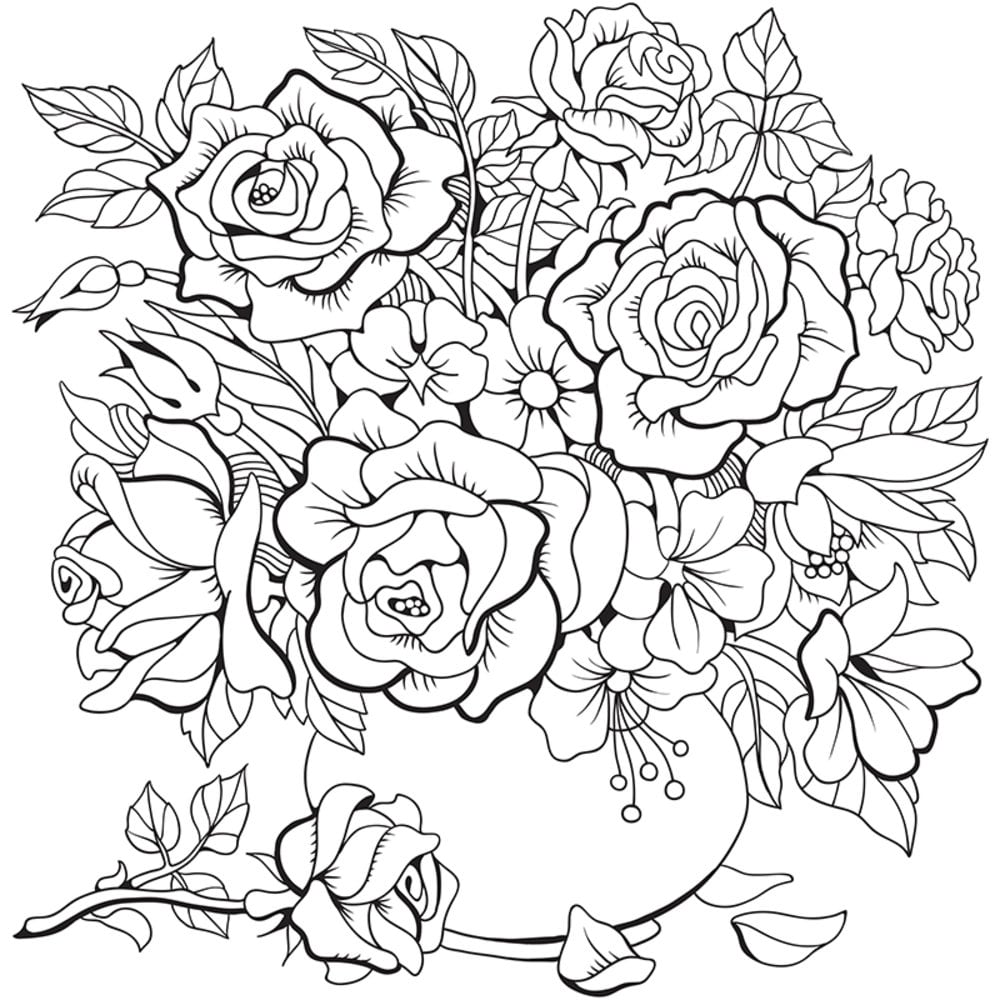 Garden Flowers Coloring Pages for Adults Unique 69