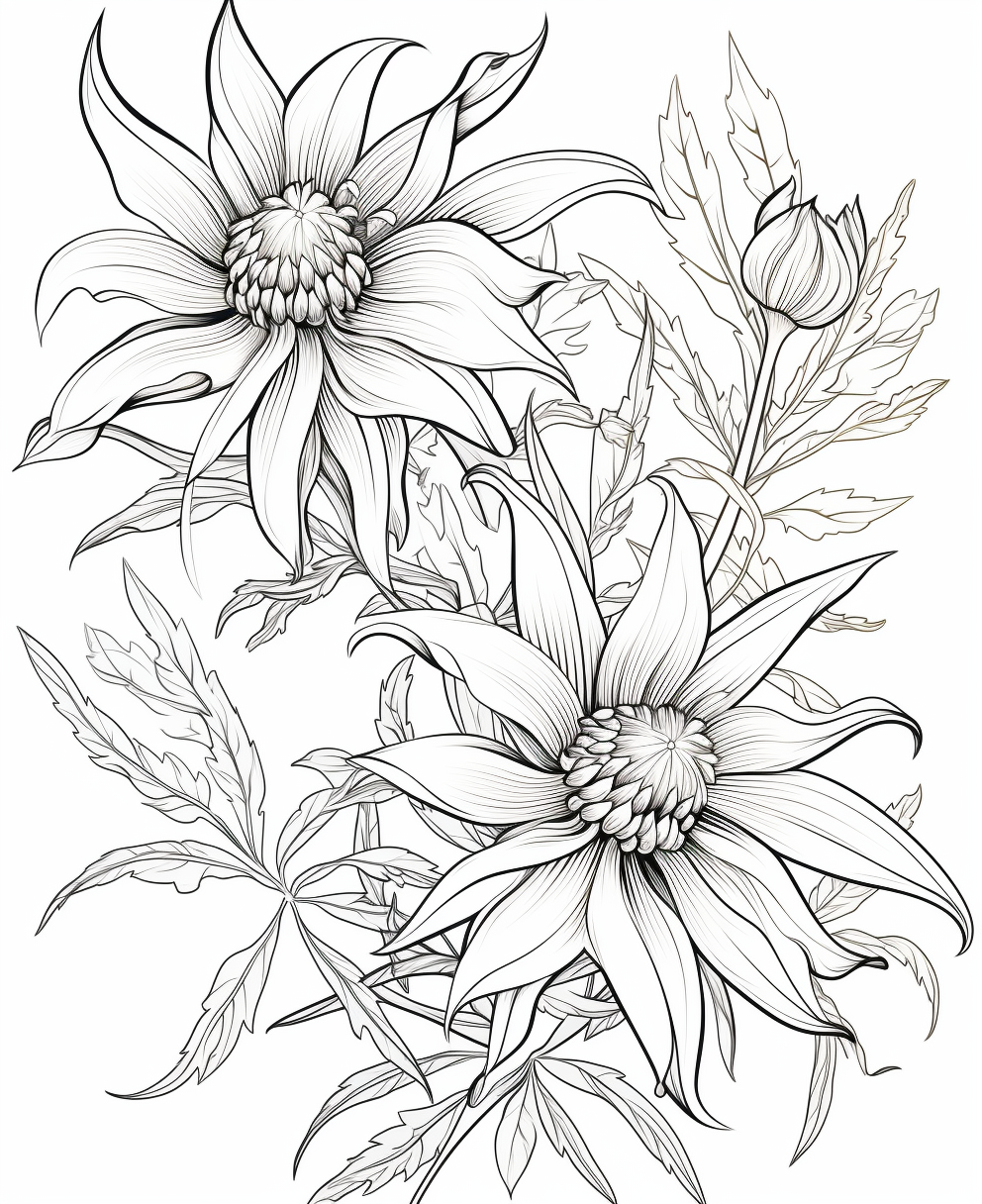 Garden Flowers Coloring Pages for Adults Unique 7