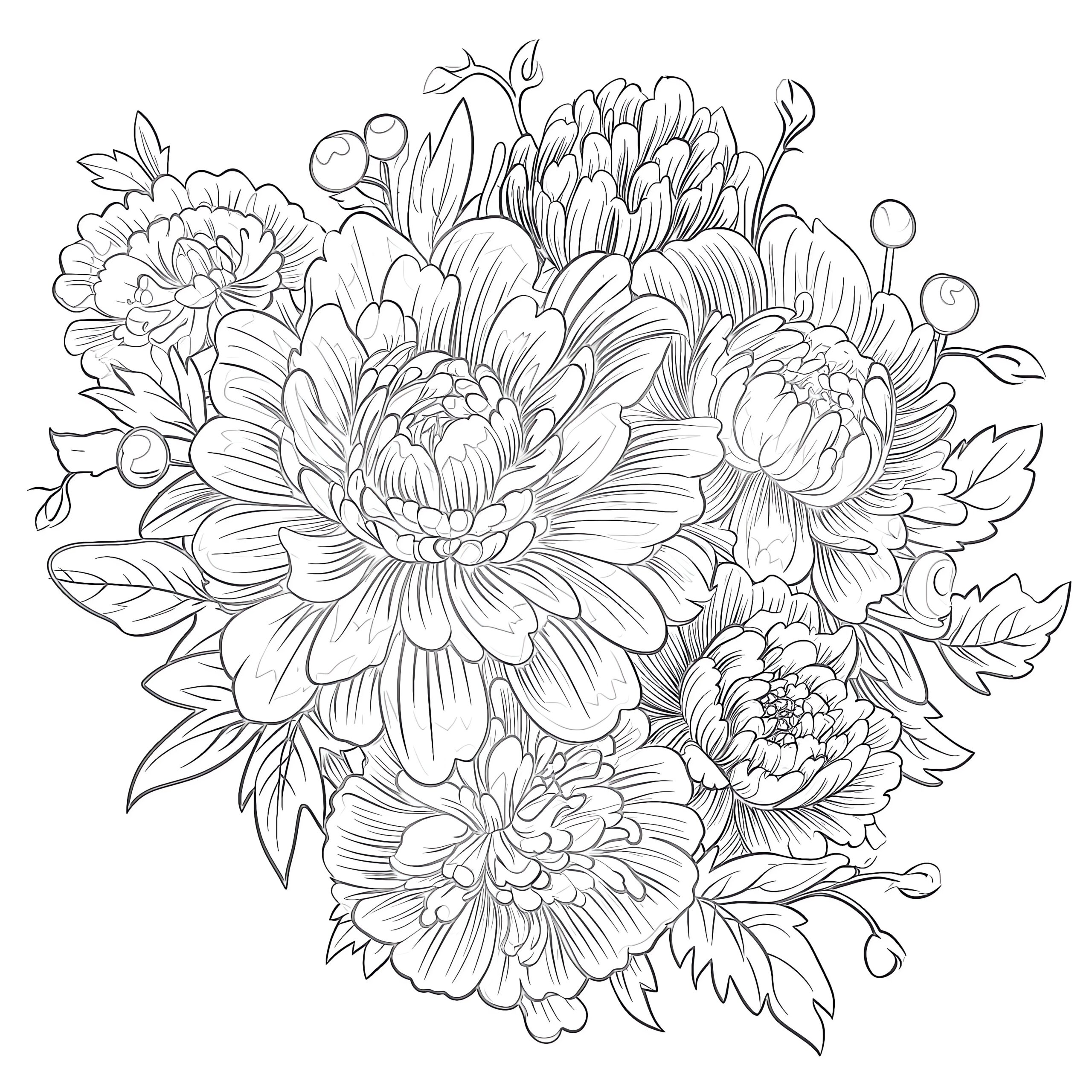 Garden Flowers Coloring Pages for Adults Unique 73